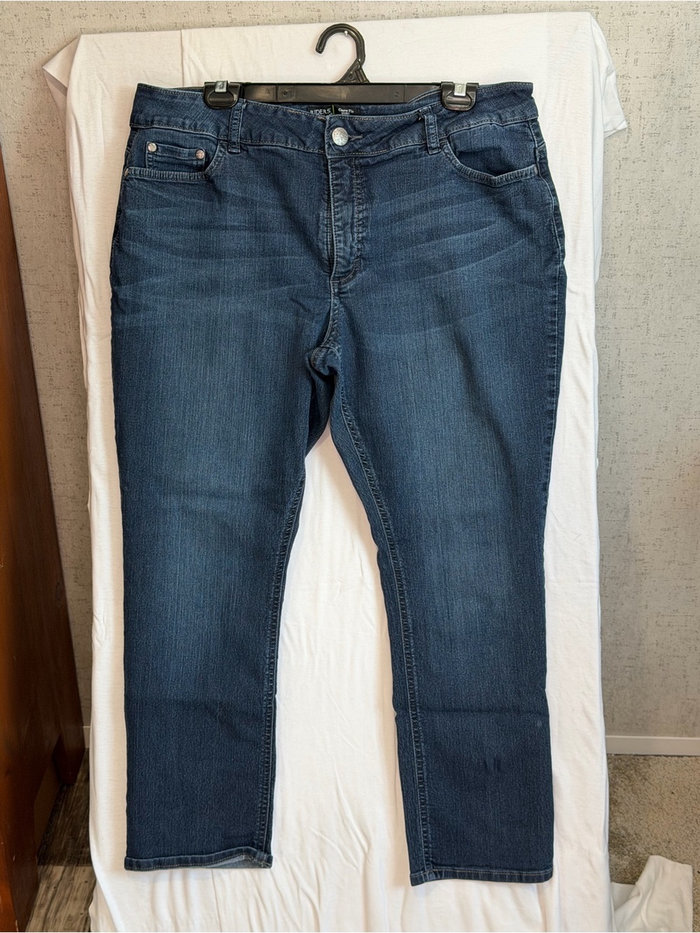 Riders by Lee Curvy Fit Mid Rise Skinny Jeans Dark Wash Petite 18P 13035P8